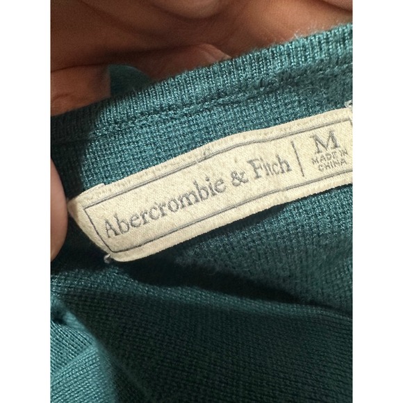 Abercrombie Fitch Women's Square Neck Long Sleeve Bodysuit Green Size Medium - Picture 5 of 6